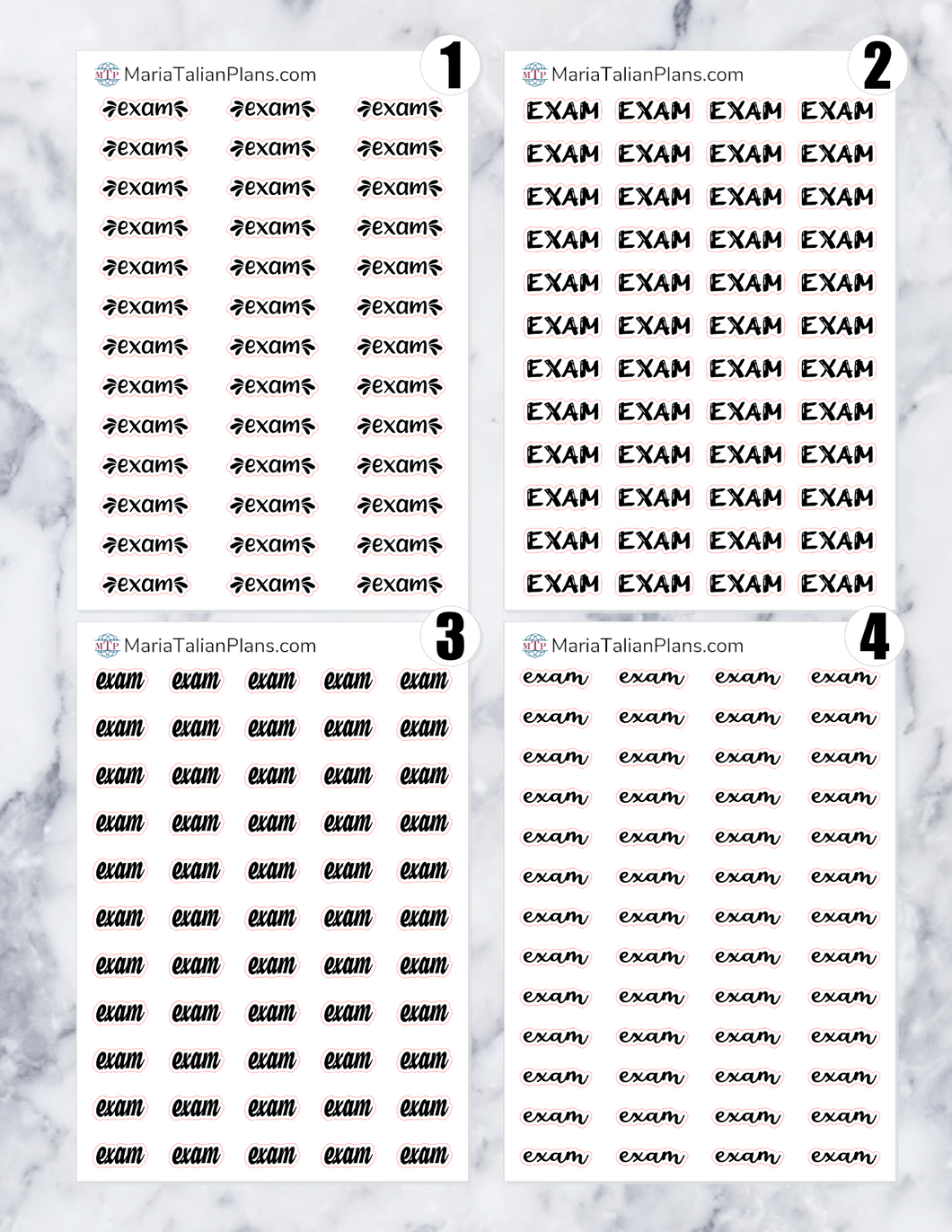 Exam | Script Stickers