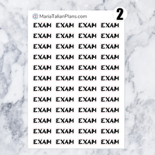 Load image into Gallery viewer, Exam | Script Stickers
