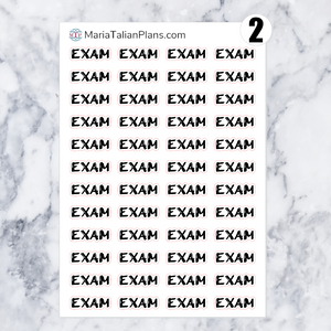 Exam | Script Stickers
