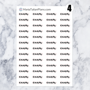 Exam | Script Stickers