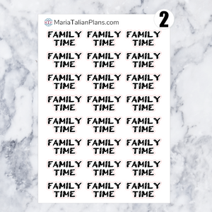 Family Time | Script Stickers