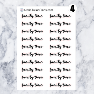 Family Time | Script Stickers