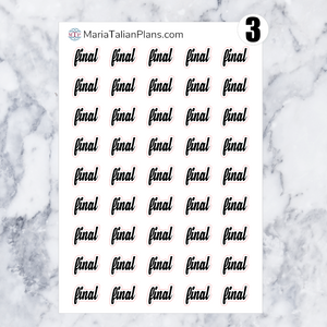 Final | Script Stickers