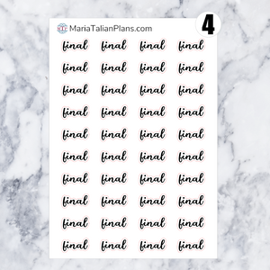 Final | Script Stickers