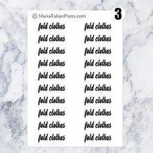 Load image into Gallery viewer, Fold Clothes | Script Stickers
