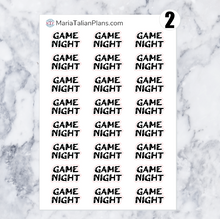 Load image into Gallery viewer, Game Night | Script Stickers
