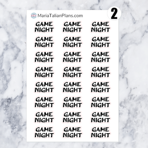 Game Night | Script Stickers