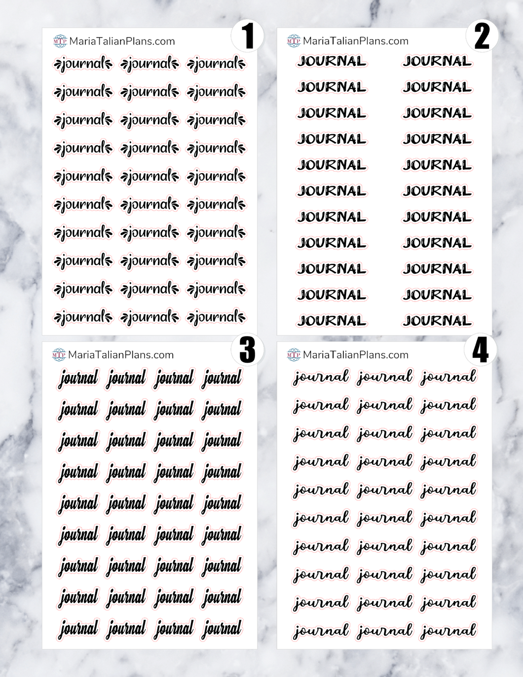 Journal | Script Stickers