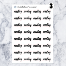 Load image into Gallery viewer, Meeting | Script Stickers
