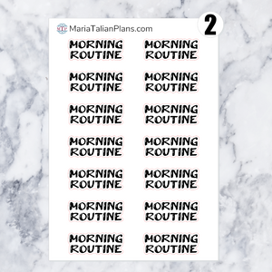 Morning Routine | Script Stickers