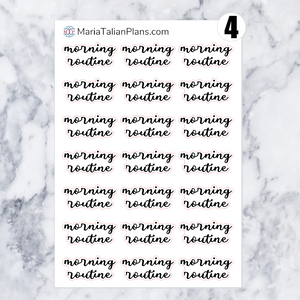 Morning Routine | Script Stickers