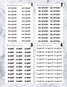 No Spend | Script Stickers