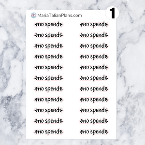 No Spend | Script Stickers