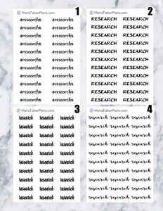 Research | Script Stickers