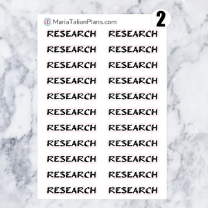 Research | Script Stickers