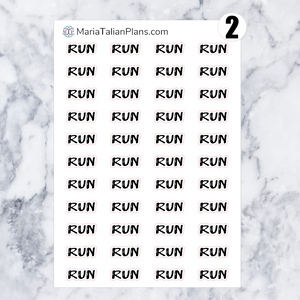 Run | Script Stickers