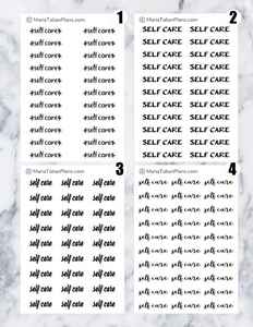 Self Care | Script Stickers