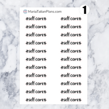 Load image into Gallery viewer, Self Care | Script Stickers
