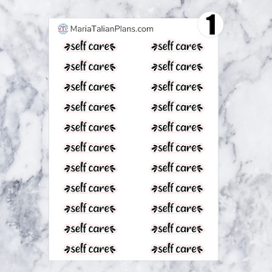 Self Care | Script Stickers
