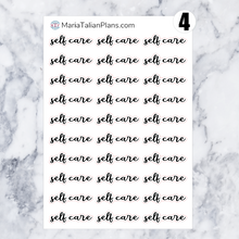 Load image into Gallery viewer, Self Care | Script Stickers
