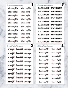 Taco Night | Script Stickers