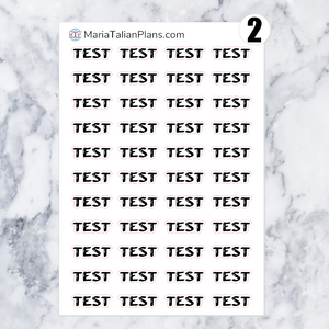 Test | Script Stickers