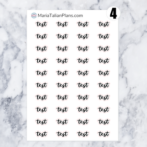 Test | Script Stickers