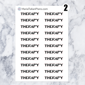 Therapy | Script Stickers