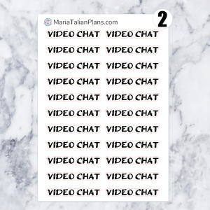 Video Chat | Script Stickers