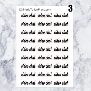 Video Chat | Script Stickers