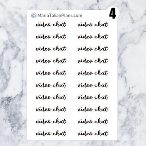 Video Chat | Script Stickers