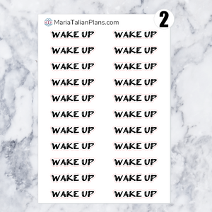 Wake Up | Script Stickers