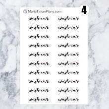 Load image into Gallery viewer, Wash Car | Script Stickers
