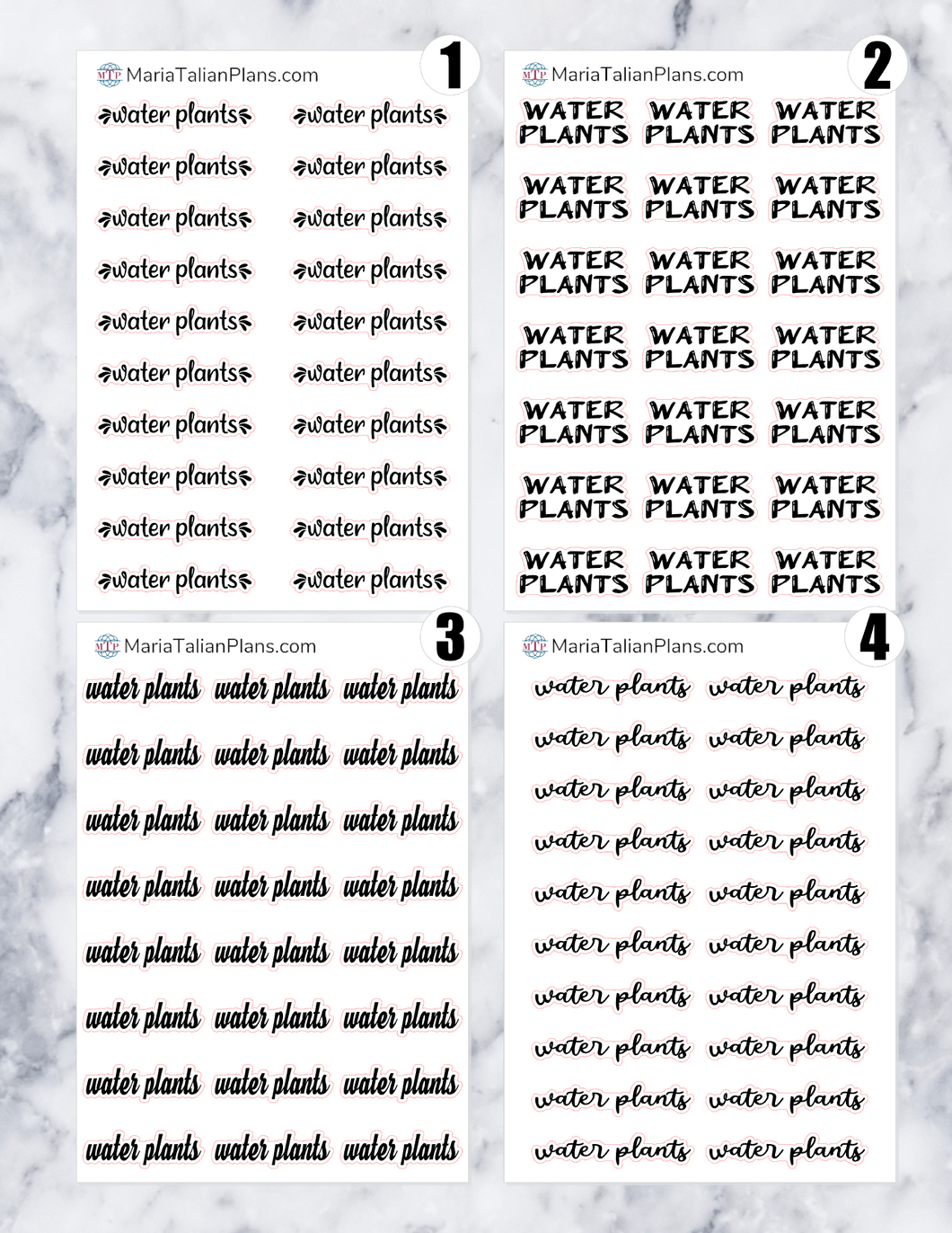 Water Plants | Script Stickers