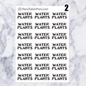 Water Plants | Script Stickers