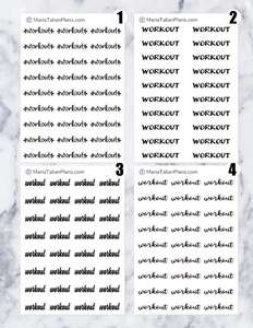 Workout | Script Stickers