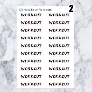 Workout | Script Stickers