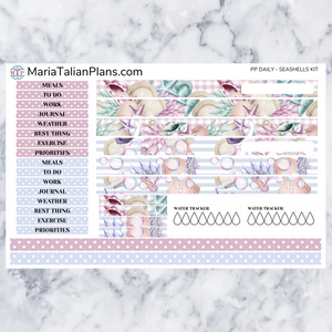 Passion Planner Daily Sticker Kit - Seashells