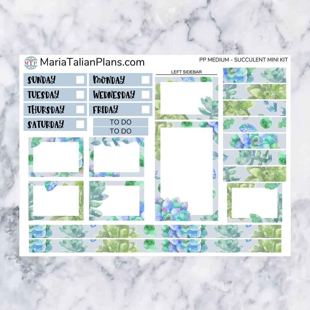 Passion Planner Weekly - Succulent Mini Kit