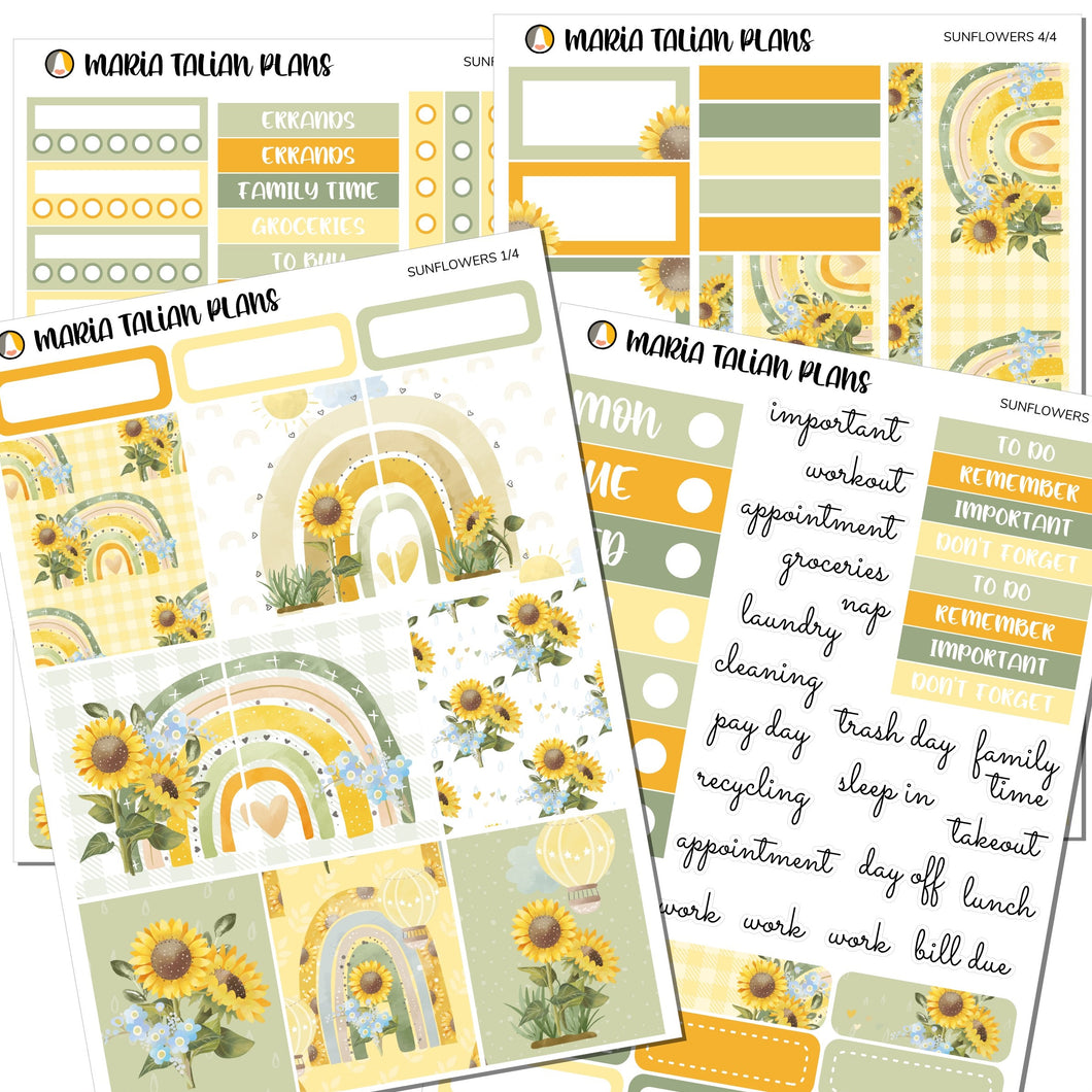Vertical Weekly Kit - Sunflowers