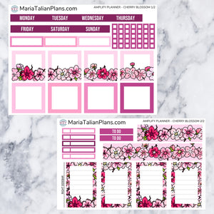 Amplify Planner Vertical Weekly kit - Cherry Blossom