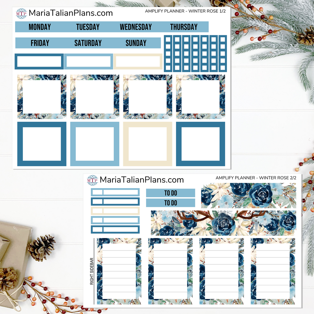 Amplify Planner Vertical Weekly kit - Winter Rose