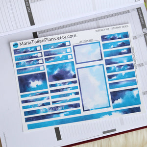 Passion Planner Weekly Sticker Kit - Stormy Skies