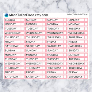 Day Cover Stickers for Passion Planner