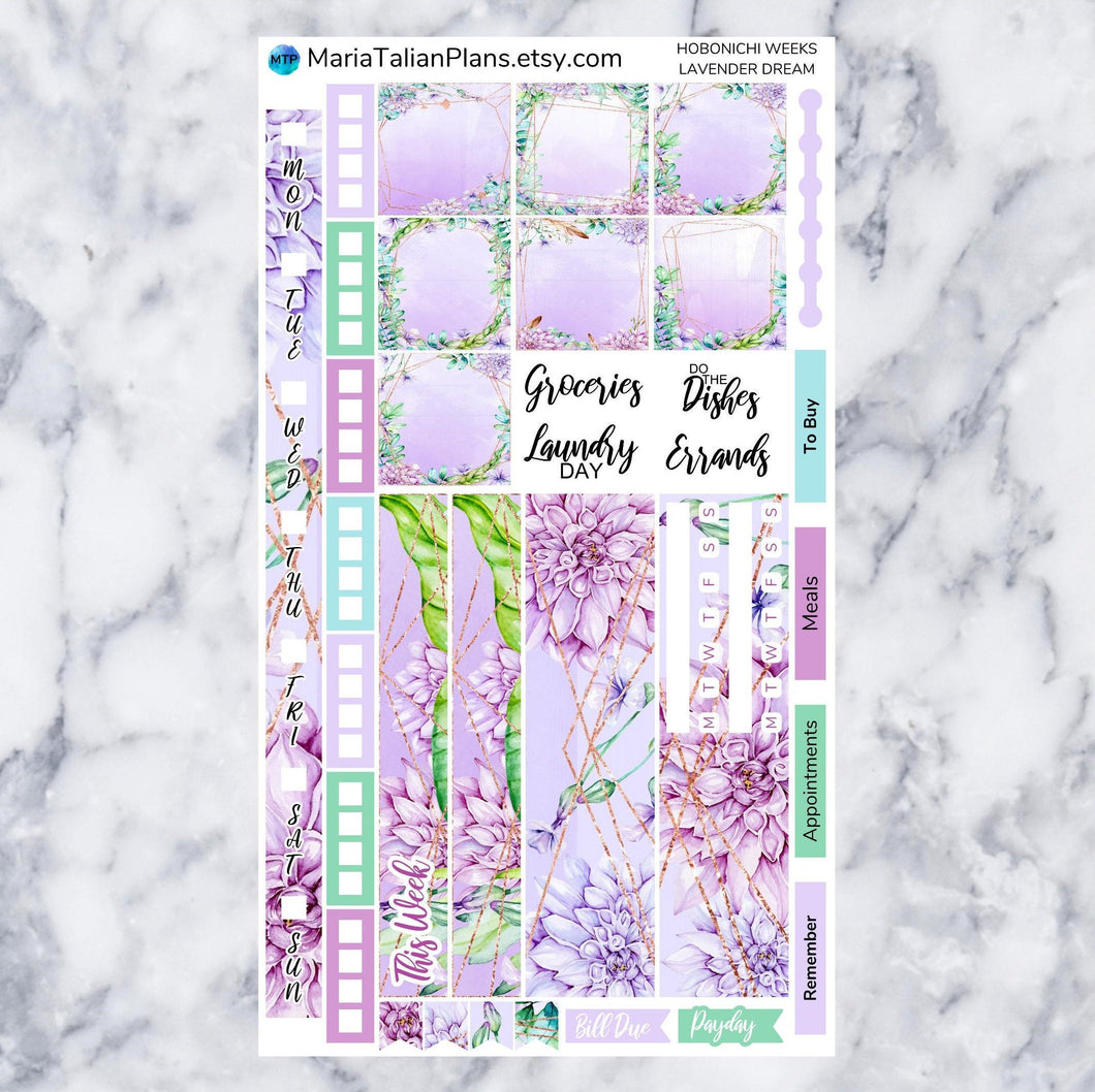 Hobonichi Weeks Sticker Kit - Lavender Dream