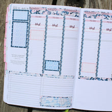 Load image into Gallery viewer, Passion Planner Weekly Sticker Kit - Navy Blossom
