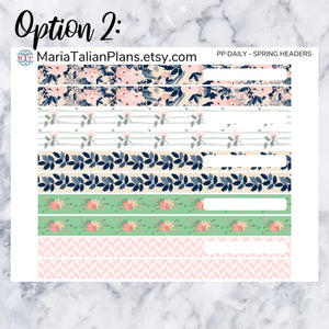 Passion Planner Daily Stickers - Spring Headers