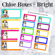 Load image into Gallery viewer, Chloe Text Boxes - Bright | Guinea Pig Stickers
