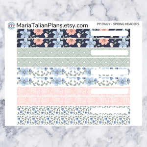 Passion Planner Daily Stickers - Spring Headers