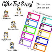 Load image into Gallery viewer, Chloe Text Boxes - Bright | Guinea Pig Stickers
